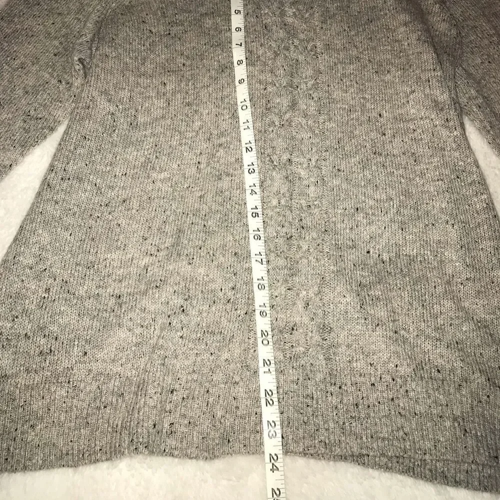 : : TORRID taupe marled keyhole cable knit sweater with thumb holes : :